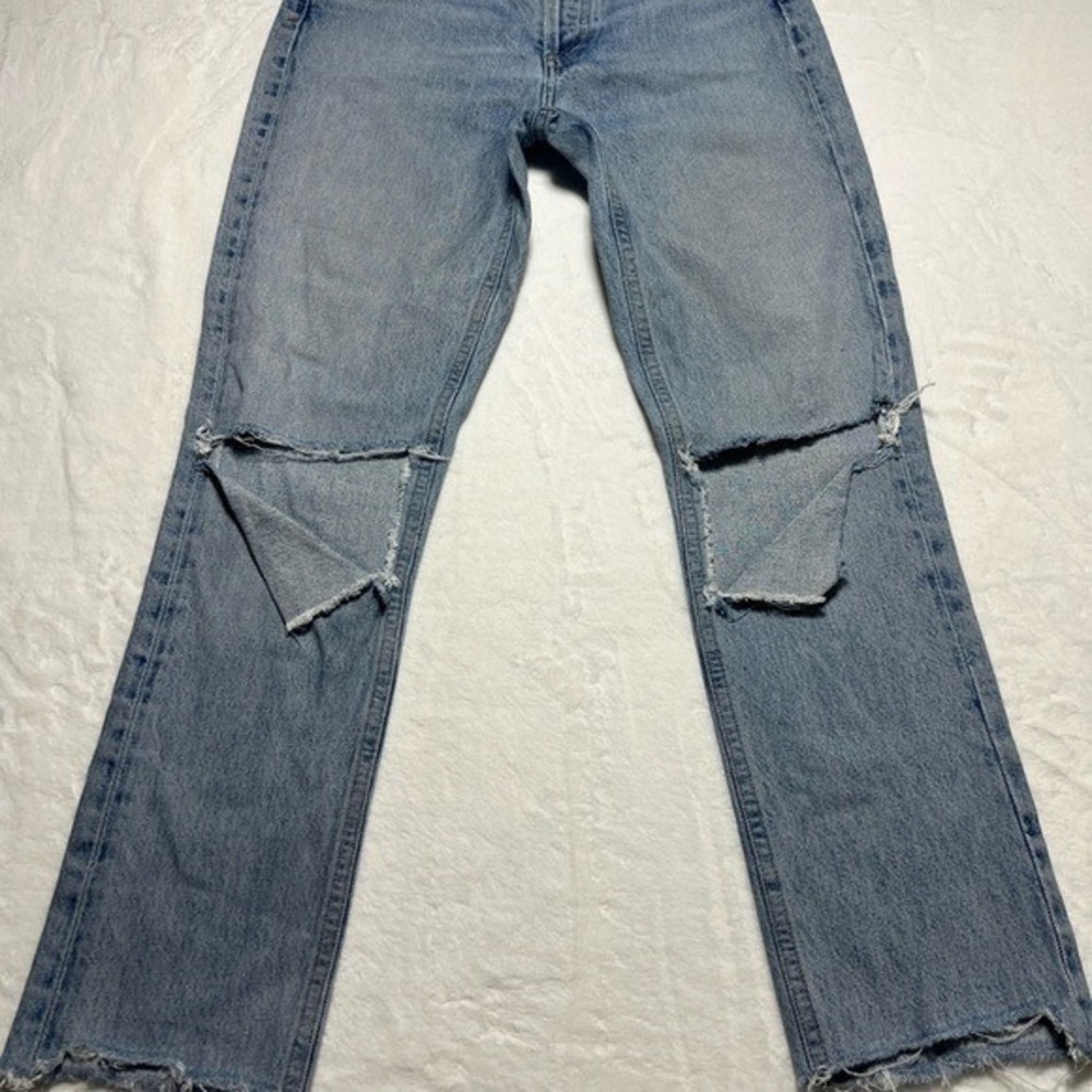 AGOLDE 90s Distressed Pinch Waist High Rise Straight Leg Jeans 24‎
